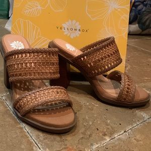 New In Box   Yellowbox Cailee Almond sandals. 6 1/2  6.5.